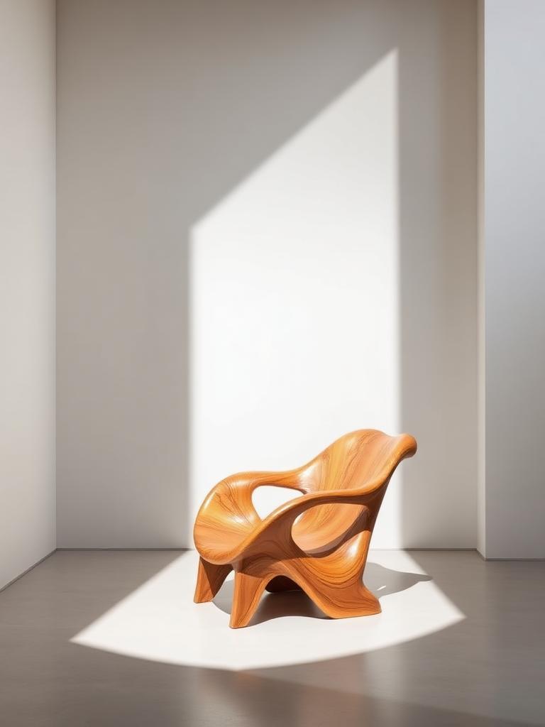 Custom sculpted lounge chair